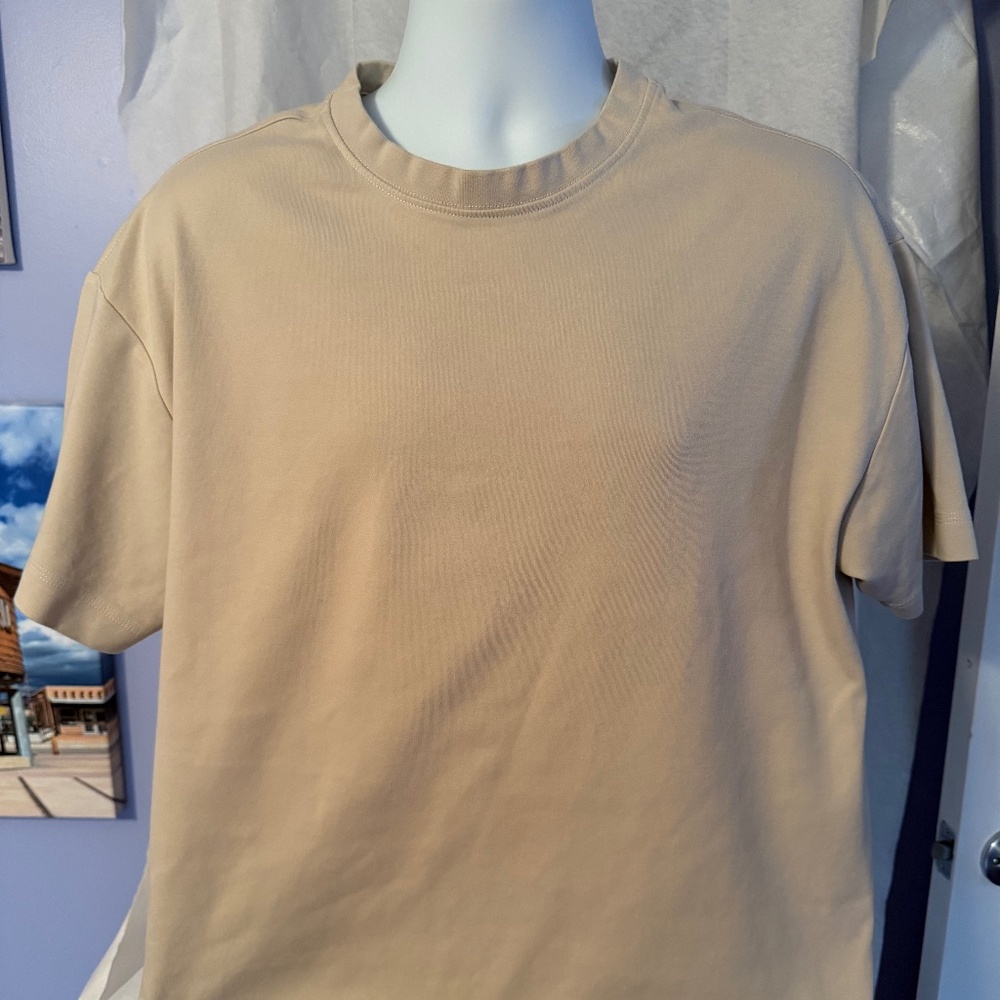 Men's Public Supply Tan Thick T Shirt Large